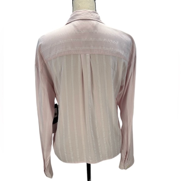 Tommy Hilfiger Long Sleeve Adaptive Magnet Closure Pinstripe Shirt - Pink - S/P - Picture 3 of 15